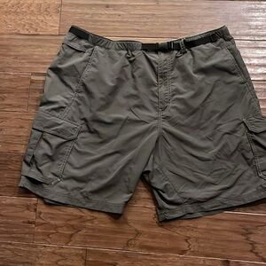 Rei Men Flat Front Cargo Army Green Board Shorts with‎ Buckle Size 2XL